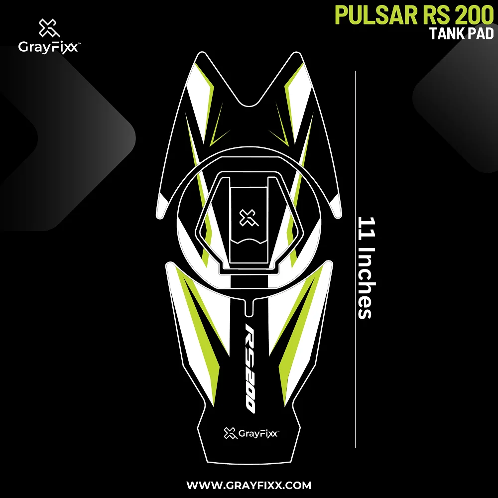 Tank Pad For Pulsar RS 200 | Size 11 Inches, Pack Of 1